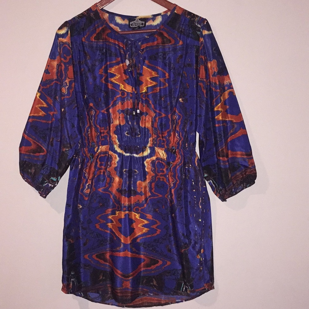 Angie Boho Dark Blue Dress Women’s Size L